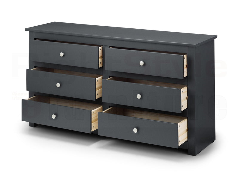 Bradley 6 Drawer Chest - Anthracite