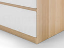 Europa 4 Drawer Chest White & Oak