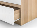 Europa 4 Drawer Chest White & Oak