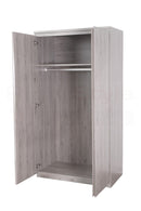 Europa  2 Door Wardrobe Grey Oak