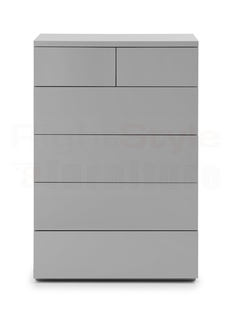 Grace 4+2 Drw Chest - Grey Gloss