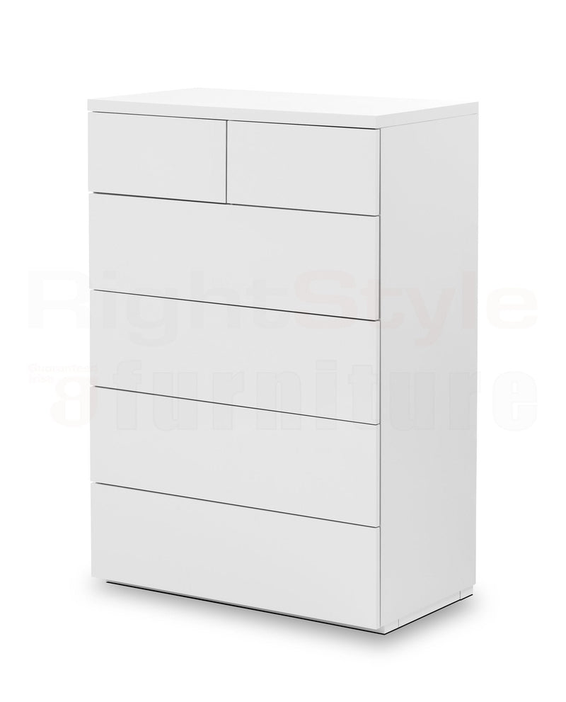 Grace 4+2 Drw Chest - White Gloss