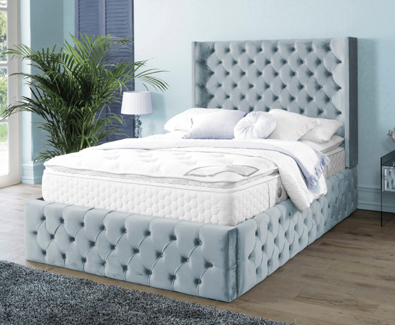 Harlow 4ft6 Double Bed Frame - Naples Grey