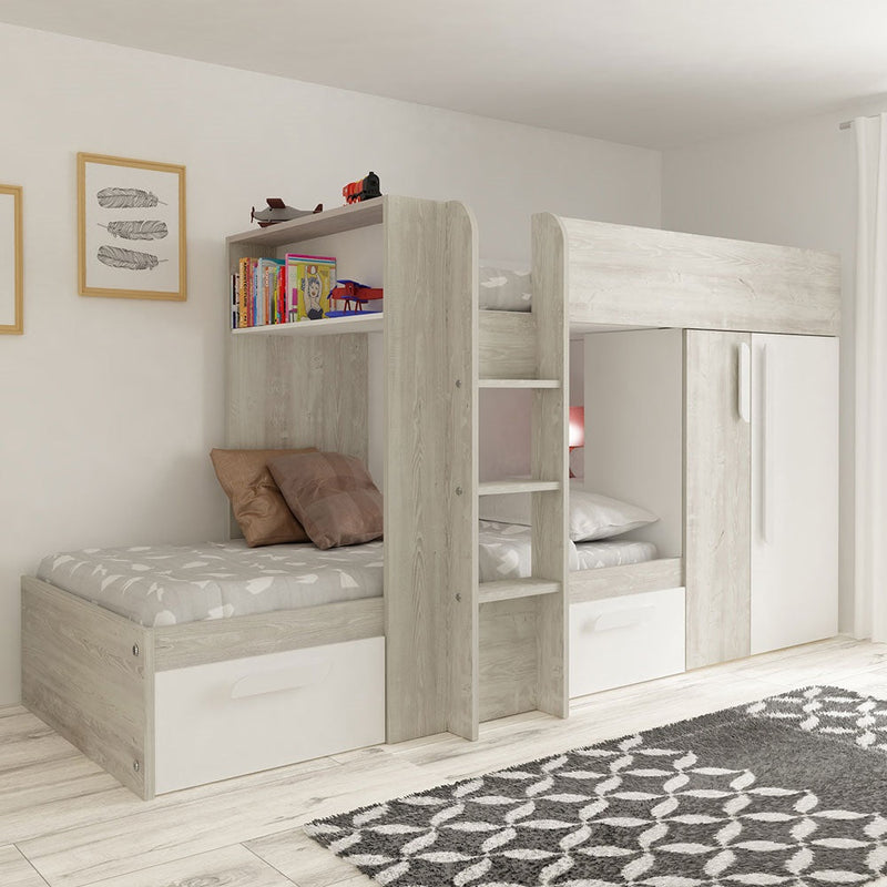 Supreme Bunk Bed - Blue | Pink | Light Oak | Grey Oak