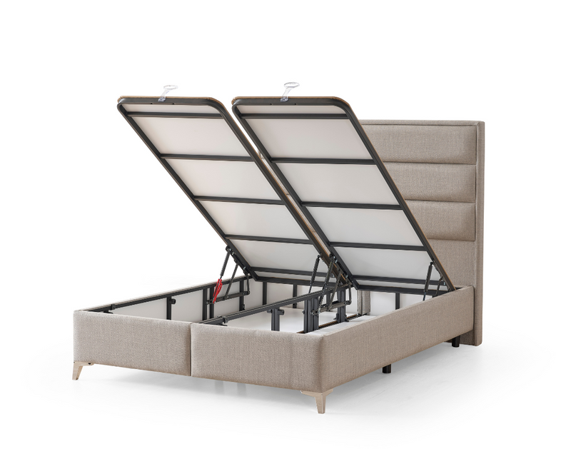 Irena 6ft Superking Ottoman Bed Frame - Light Grey