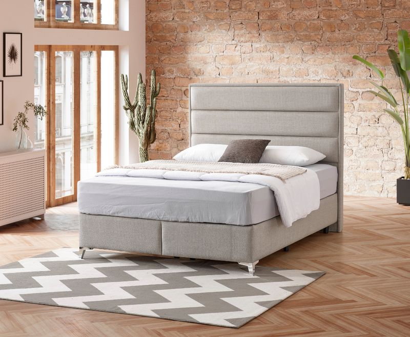 Irena 6ft Superking Ottoman Bed Frame - Light Grey