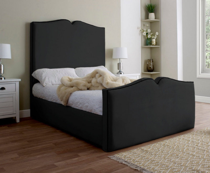 Black double nightstand deals