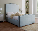 Love Heart 3ft Single Ottoman Bed Frame - Velvet Beige