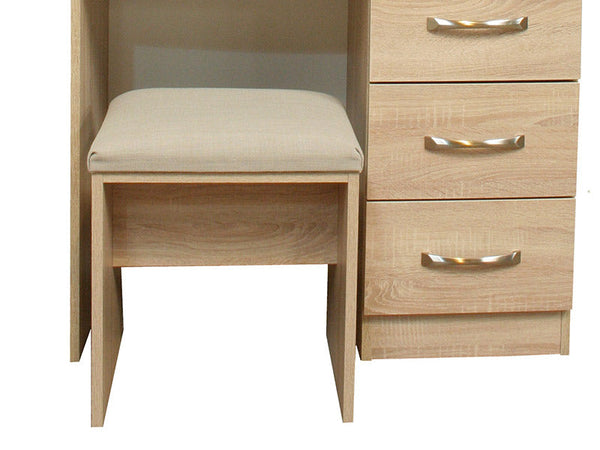 Lungo Mid Oak Stool Dressing Table Stool