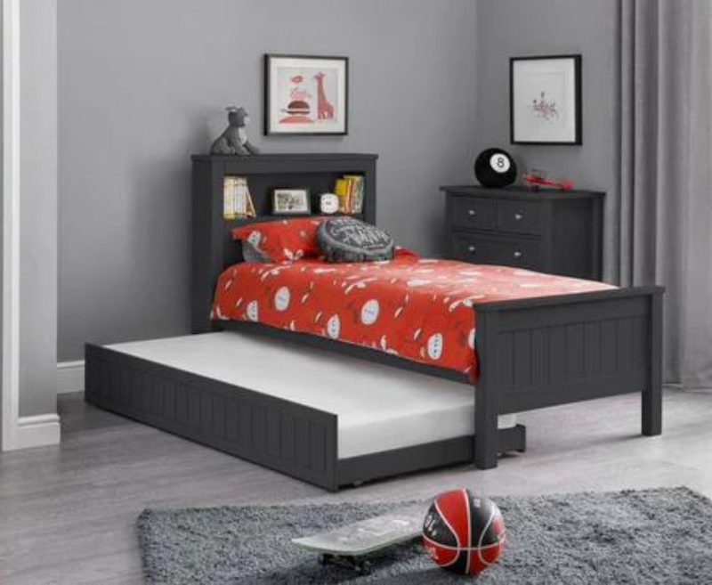 Maine Bookcase Bed 90cm - Anthracite