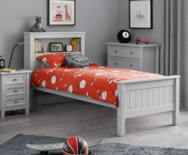 Maine Bookcase Bed 90cm - Dove Grey