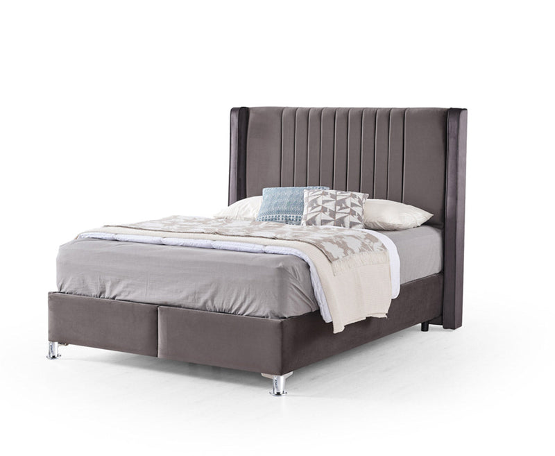 Roma 6ft Superking Ottoman Bed Frame - Cream | Grey