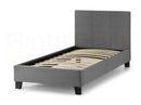 Ruben L.Grey Linen Bed 90Cm