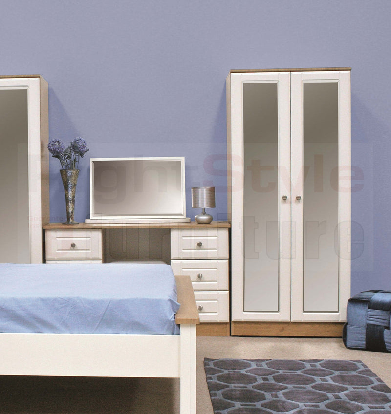 Shannon 1 Door Robe with Mirror + 2 Drawers