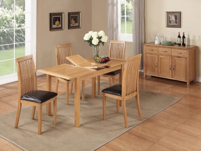Sienna City Oak 4ft  Extension Dining Table