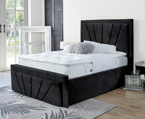 Starry 5ft Kingsize Ottoman Bed Frame - Naples Black