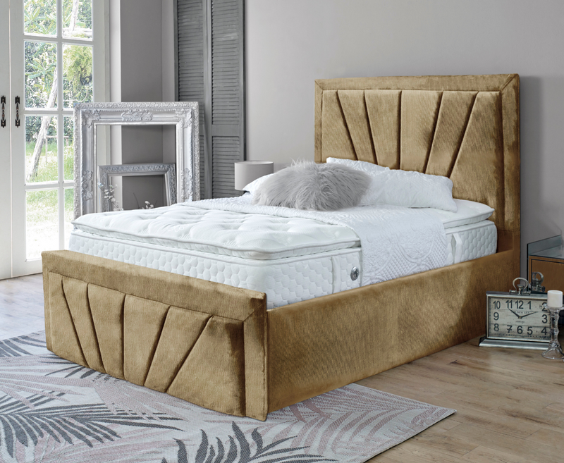 Starry 4ft Small Double Ottoman Bed Frame Naples Grey