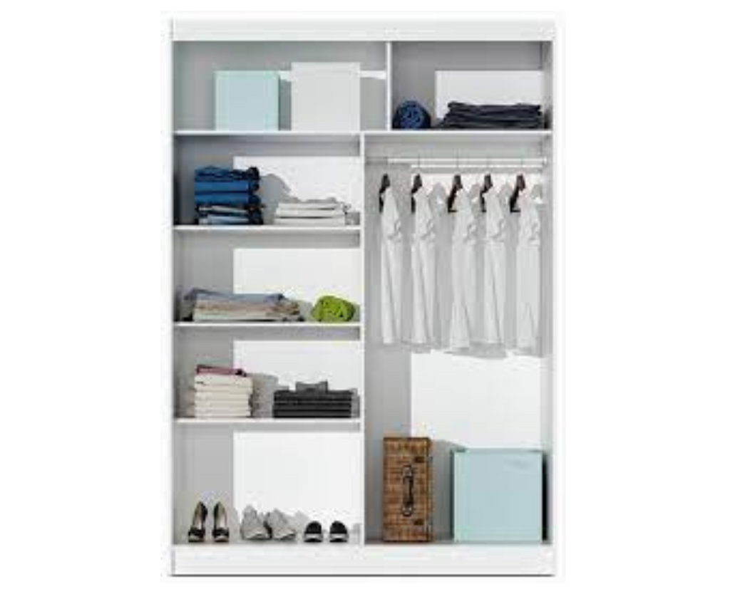 Toronto 1.5m Slide Robe - Oak | White