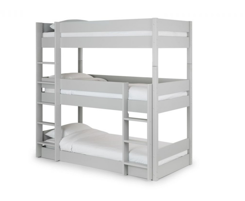 Trio Triple Sleeper Bunk Bed - Grey