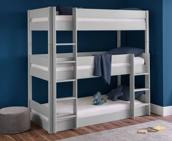 Trio Triple Sleeper Bunk Bed - Grey