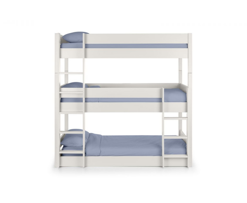 Trio Triple Sleeper Bunk Bed - Surf White