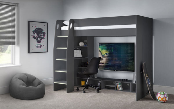 Nebula Gaming Bed with Desk - Anthracite